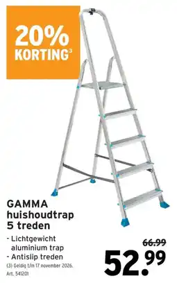 GAMMA gamma huishoudtrap 5 treden aanbieding