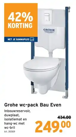 GAMMA Grohe wc-pack Bau Even aanbieding
