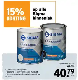 GAMMA sigma coatings lak laque interieur aanbieding