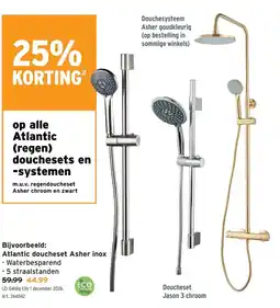 GAMMA Atlantic doucheset Asher inox aanbieding