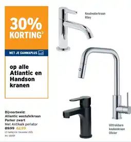 GAMMA Atlantic en Handson kranen aanbieding