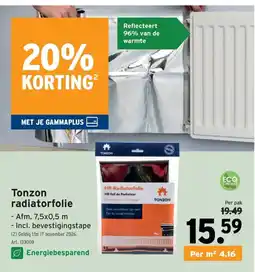 GAMMA Tonzon radiatorfolie aanbieding