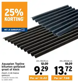GAMMA Aquaplan Topline bitumen golfplaat aanbieding