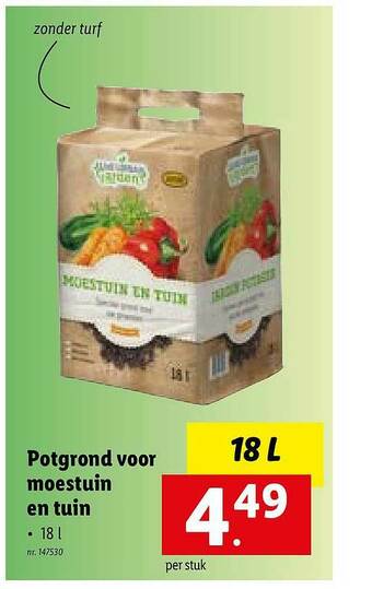 Lidl Potgrond Voor Moestuin En Tuin aanbieding
