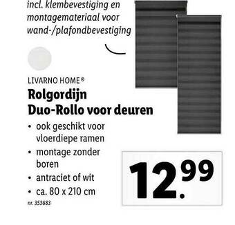 Lidl Rolgordijn Duo Rollo Voor Deuren aanbieding