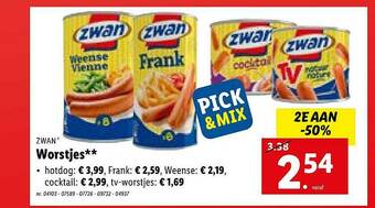 Lidl Worstjes aanbieding