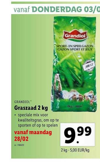 Lidl Graszaad aanbieding
