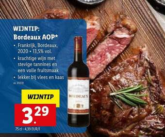 Lidl Bordeaux Aop aanbieding