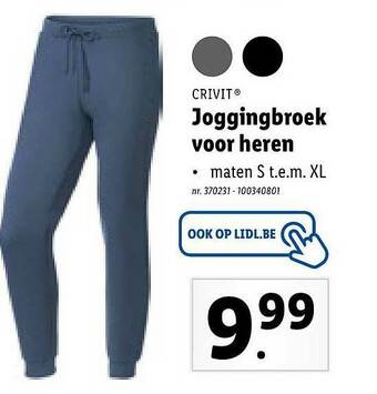 Lidl Joggingbroek Voor Heren aanbieding