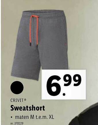 Lidl Sweatshort aanbieding