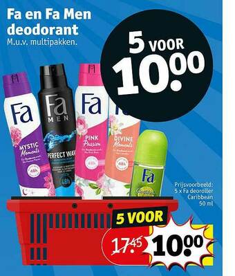 Kruidvat Fa En Fa Men Deodorant aanbieding