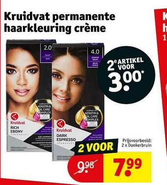 Kruidvat Kruidvat Permanente Haarkleuring Crème aanbieding