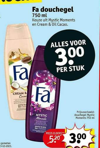 Kruidvat Fa Douchegel aanbieding