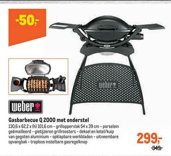 Makro Gasbarbecue Q 2000 Met Onderstel aanbieding