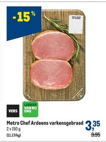 Makro Metro Chef Ardeens Varkensgebraad aanbieding