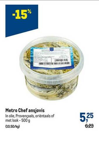 Makro Metro Chef Ansjovis aanbieding