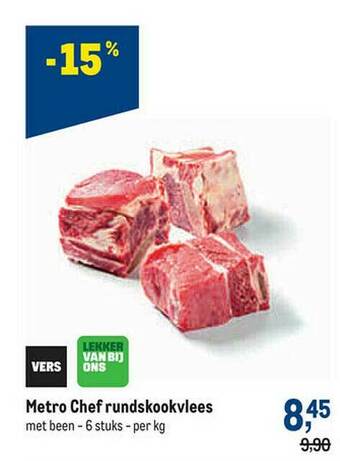 Makro Metro Chef Rundskookvlees aanbieding