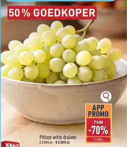 ALDI Pitloze witte druiven aanbieding