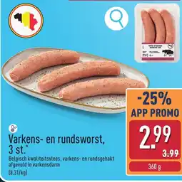 ALDI Varkens- en rundsworst aanbieding