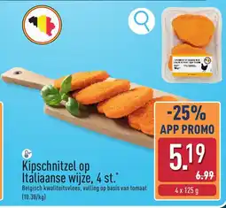 ALDI Kipschnitzel op Italiaanse wijze aanbieding