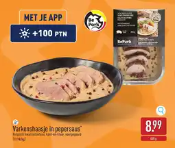 ALDI Varkenshaasje in pepersaus aanbieding