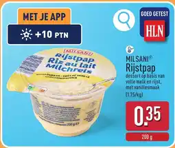 ALDI Milsani rijstpap aanbieding