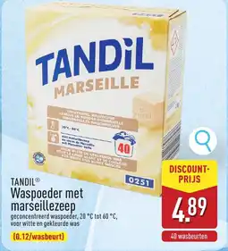 ALDI Tandil waspoeder met marseillezeep aanbieding