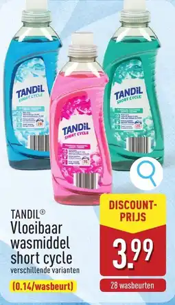 ALDI Tandil vloeibaar wasmiddel short cycle aanbieding