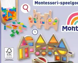 ALDI Educatief houten spel sensorische bouwstenen aanbieding