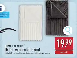 ALDI Home creation deken van imitatiebont aanbieding