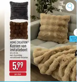 ALDI Home creation kussen van imitatiebont aanbieding