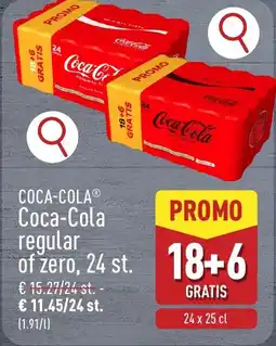 ALDI Coca-cola regular of zero aanbieding