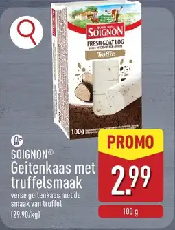 ALDI Soignon geitenkaas met truffelsmaak aanbieding