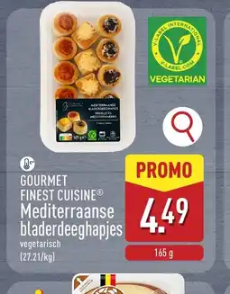 ALDI Gourmet finest cuisine mediterraanse bladerdeeghapjes aanbieding