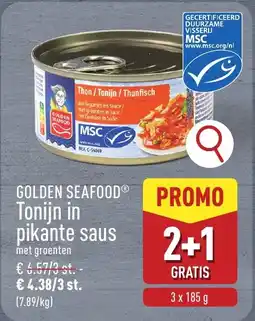 ALDI Golden seafood tonijn in pikante saus aanbieding