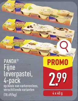 ALDI Panda fijne leverpastei aanbieding