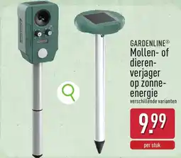 ALDI Gardenline mollen of dieren verjager op zonne energie aanbieding