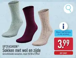 ALDI Up2fashion sokken met wol en zijde aanbieding