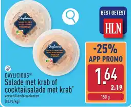 ALDI Daylicious salade met krab of cocktailsalade met krab aanbieding