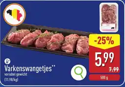 ALDI Varkenswangetjes aanbieding