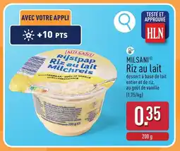 ALDI Milsani Riz au lait aanbieding