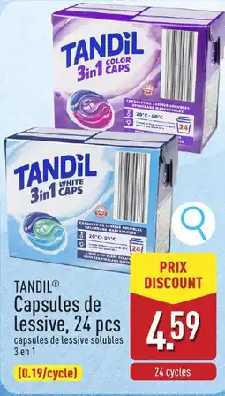 ALDI Tandil capsules de lessive aanbieding