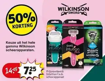 Kruidvat Intuition f.a.b. scheerapparaat aanbieding