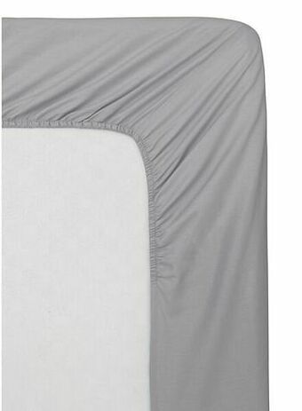 HEMA HEMA Hoeslaken - Zacht Katoen Lichtgrijs (lichtgrijs) aanbieding