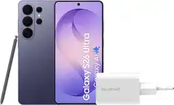 Coolblue Samsung Galaxy S26 Ultra 256GB Donkerblauw 5G + BlueBuilt Oplader 65 Watt Wit aanbieding