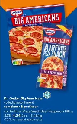 OKay Dr. Oetker Big Americans Airfryer Pizza Snack Beef Pepperoni aanbieding