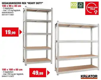Gegalvaniseerd rek heavy duty