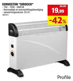 Hubo Convector sirocco aanbieding