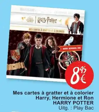 Cora Harry Potter Mes cartes a gratter et a colorier Harry, Hermione et Ron aanbieding