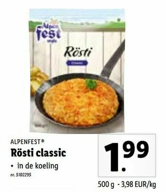 Lidl Rösti classic aanbieding